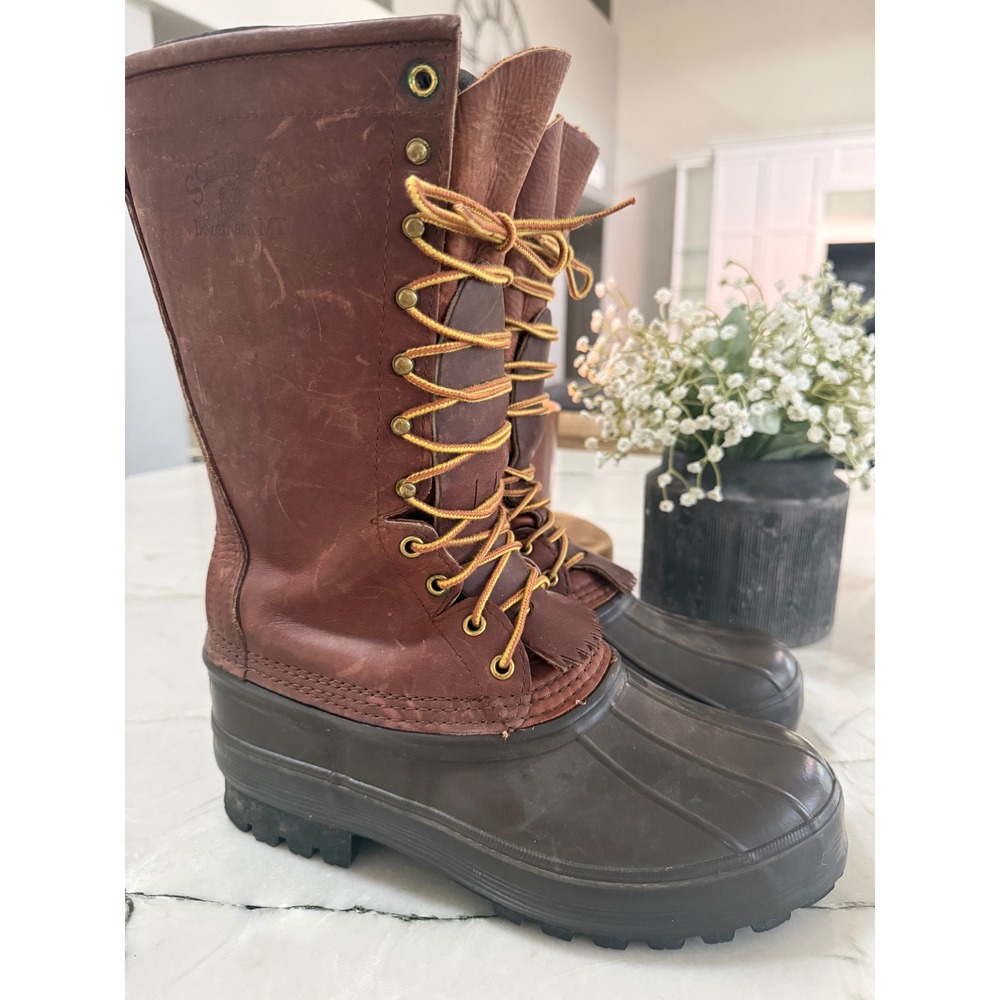 Schnee's Bozeman Montana Hunter 13" Leather Pac Boots Thinsulate Wool Men's 9